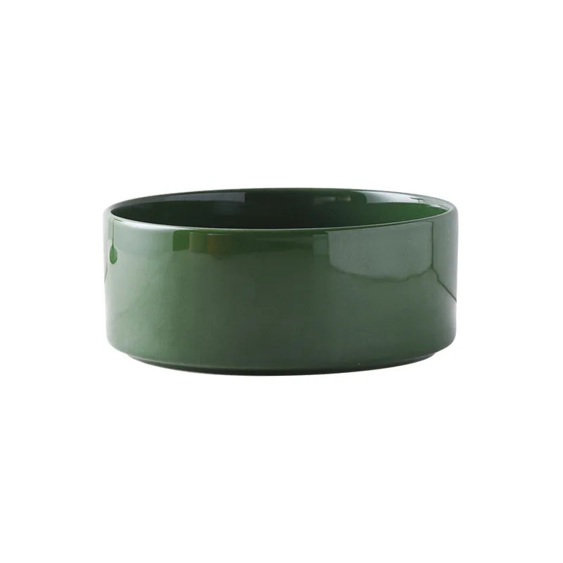 Ceramic Dog Bowl Set | Single, Double & Triple | Bamboo Stand | 6 Colors | 400ml & 850ml
