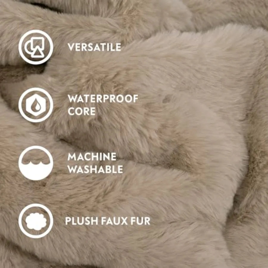 Waterproof Dog Blanket | Soft Faux Fur Throw | Washable | Couch & Bed Protection