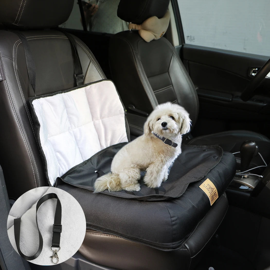 Waterproof Dog Car Seat Pad | Front Seat Cover & Home Bed | Non-Slip | 3 Sizes | Black