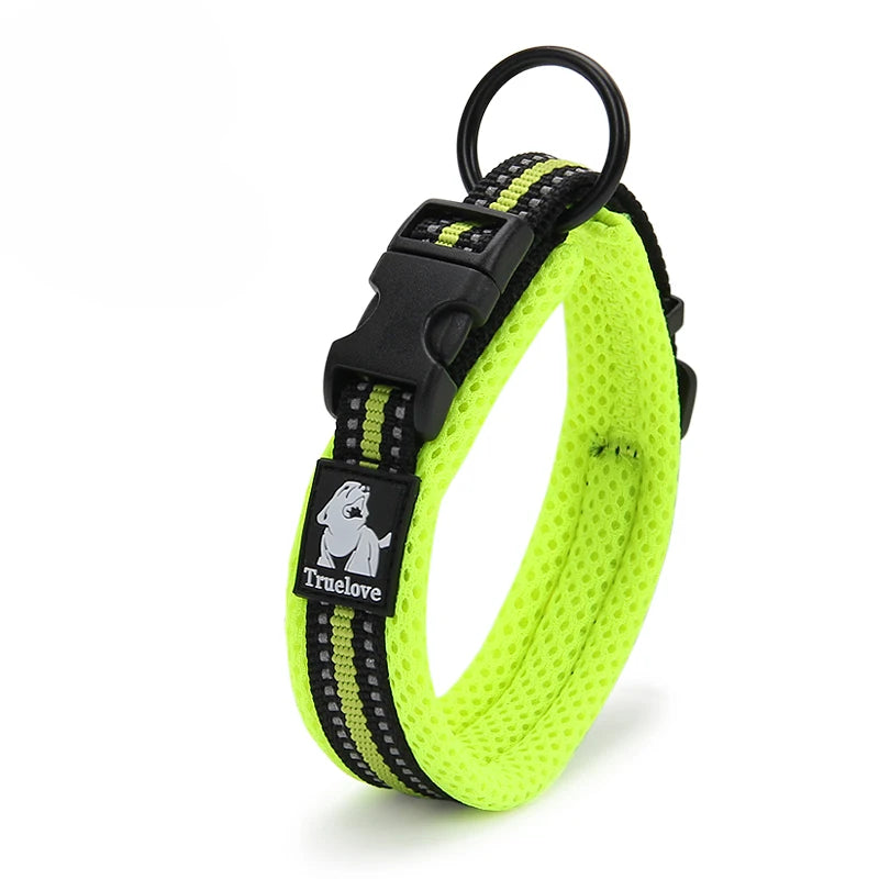 Padded Nylon Dog Collar | Duraflex Buckle | 3M Reflective | 7 Colors | XXS–XXXL
