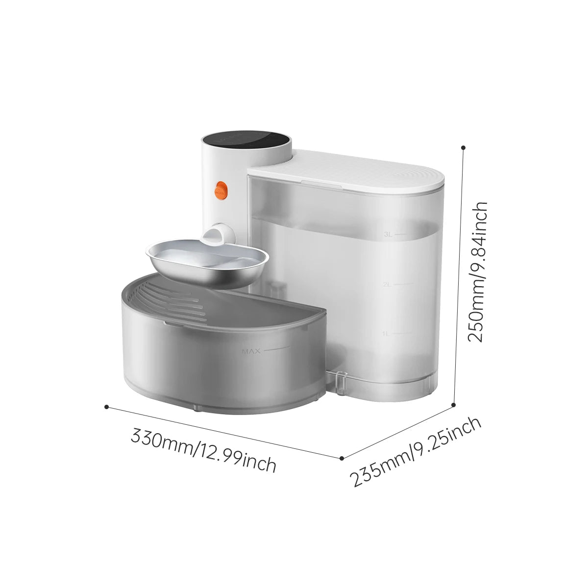 Automatic Dog Water Dispenser | 3L Tank | LCD Display | Battery-Powered | Wireless
