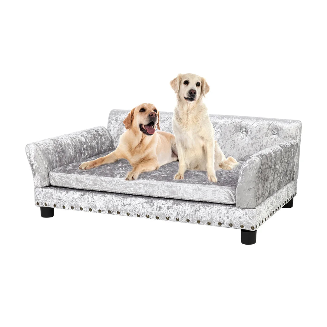 Dutch Velvet Upholstered Dog Sofa | Medium to Large Dogs