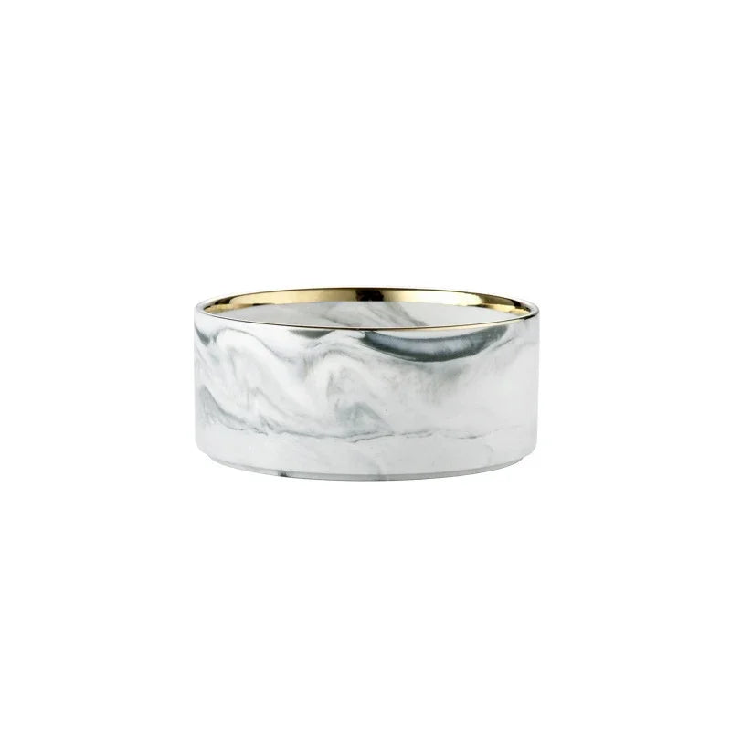 Marble Ceramic Dog Bowl Collection | Wood Stand | Single & Double | 14 Colors | 400ml & 850ml