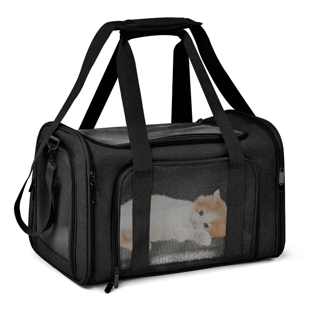 Airline-Approved Dog Carrier Bag — Soft-Sided Backpack with Fleece Pad | M & L