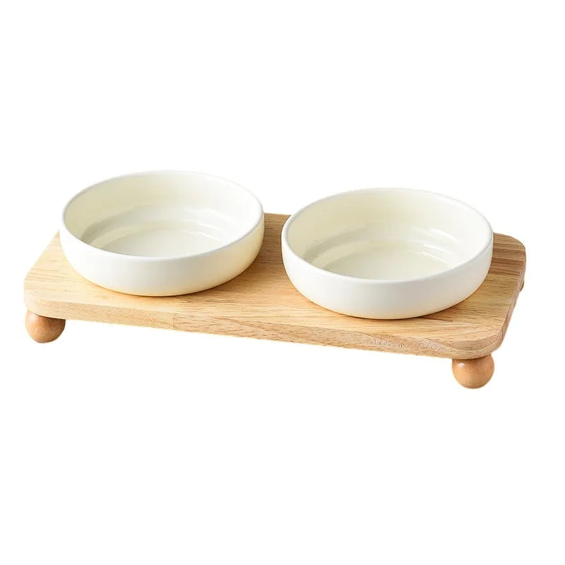 Elevated Ceramic Dog Bowl | Non-Slip Stand | Single & Double | 4 Colors