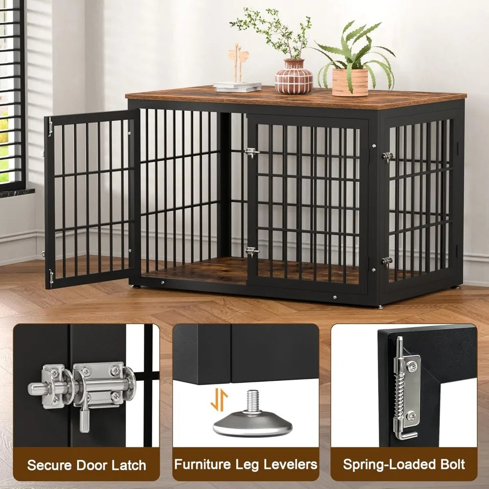 Heavy Duty Dog Crate Furniture for Large Dogs, XXL Decorative Pet House End Table, Extra Large Wooden Cage Kennel，Customized