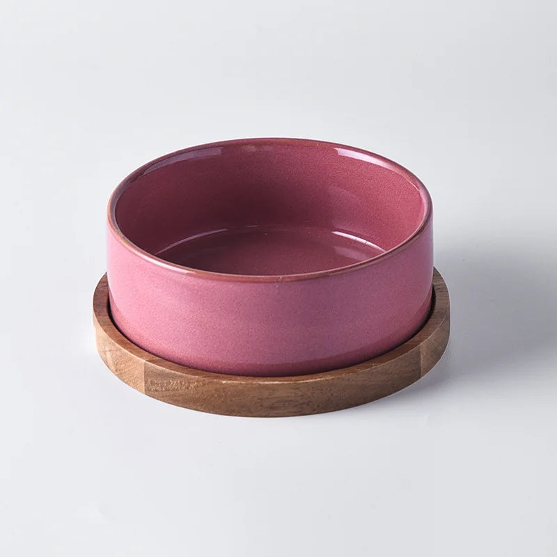 Kiln Glaze Ceramic Dog Bowl | Reactive Finish | Stand & Double Options | 3 Colors | 400ml & 850ml
