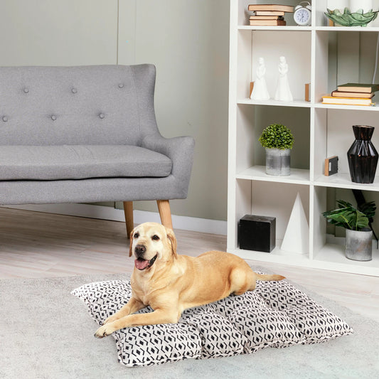 Luxury Microsuede Tufted Dog Mat | Printed Design | Durable & Comfortable | Small to Large Breeds