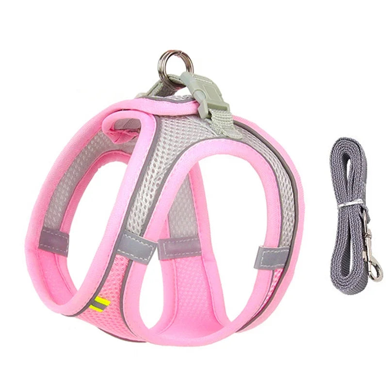 Puppy Harness & Leash Set | Adjustable Vest for French Bulldogs, Chihuahuas & Small Dogs
