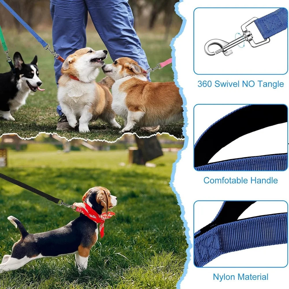 Long Nylon Dog Leash | Training & Recall | 6 Colors | 4ft to 33ft | All Breeds