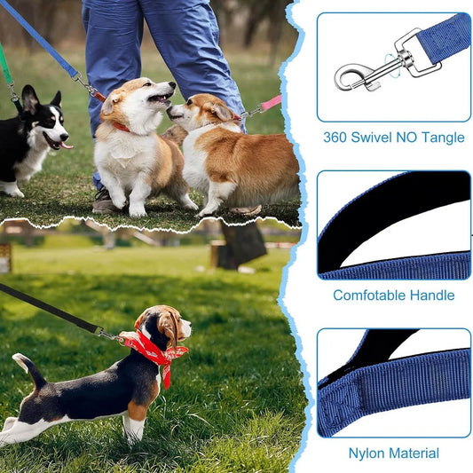 Long Nylon Dog Leash | Training & Recall | 6 Colors | 4ft to 33ft | All Breeds