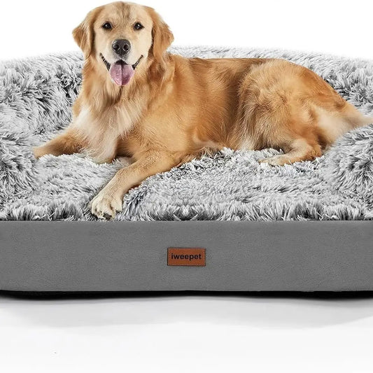 Hartelier Orthopedic Dog Bed | 3.7" Egg-Crate Foam with Removable Washable Cover