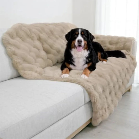 Waterproof Dog Blanket | Soft Faux Fur Throw | Washable | Couch & Bed Protection