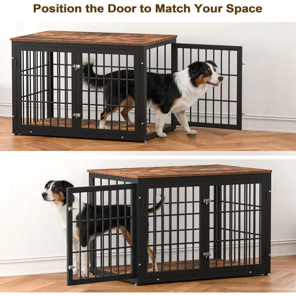 Heavy Duty Dog Crate Furniture for Large Dogs, XXL Decorative Pet House End Table, Extra Large Wooden Cage Kennel，Customized