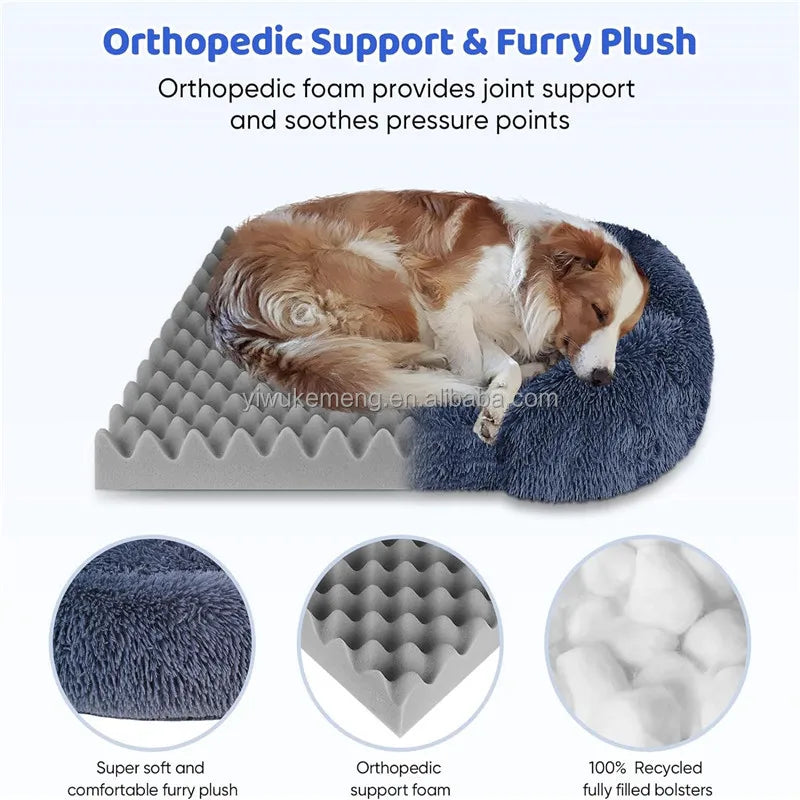 Thickened Orthopedic Dog Bed for Large Dogs | Egg Sponge Foam | Removable Washable Cover