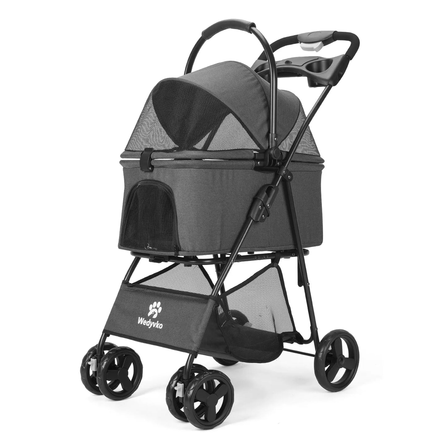3-in-1 Pet Stroller with Removable Carrier — Foldable, Waterproof, All-Terrain for Dogs