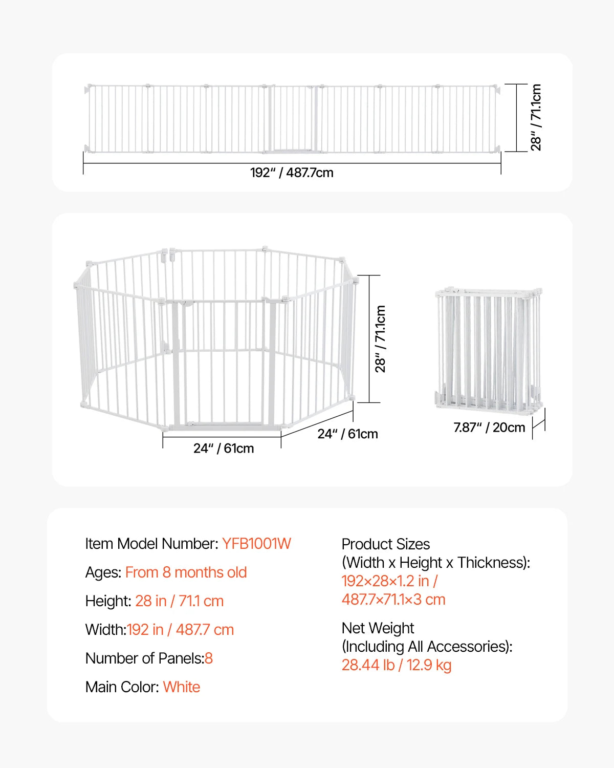 Dog Gate 30" High — Pressure Mount, Auto-Close, One-Hand Operation | Black | Walk-Thru