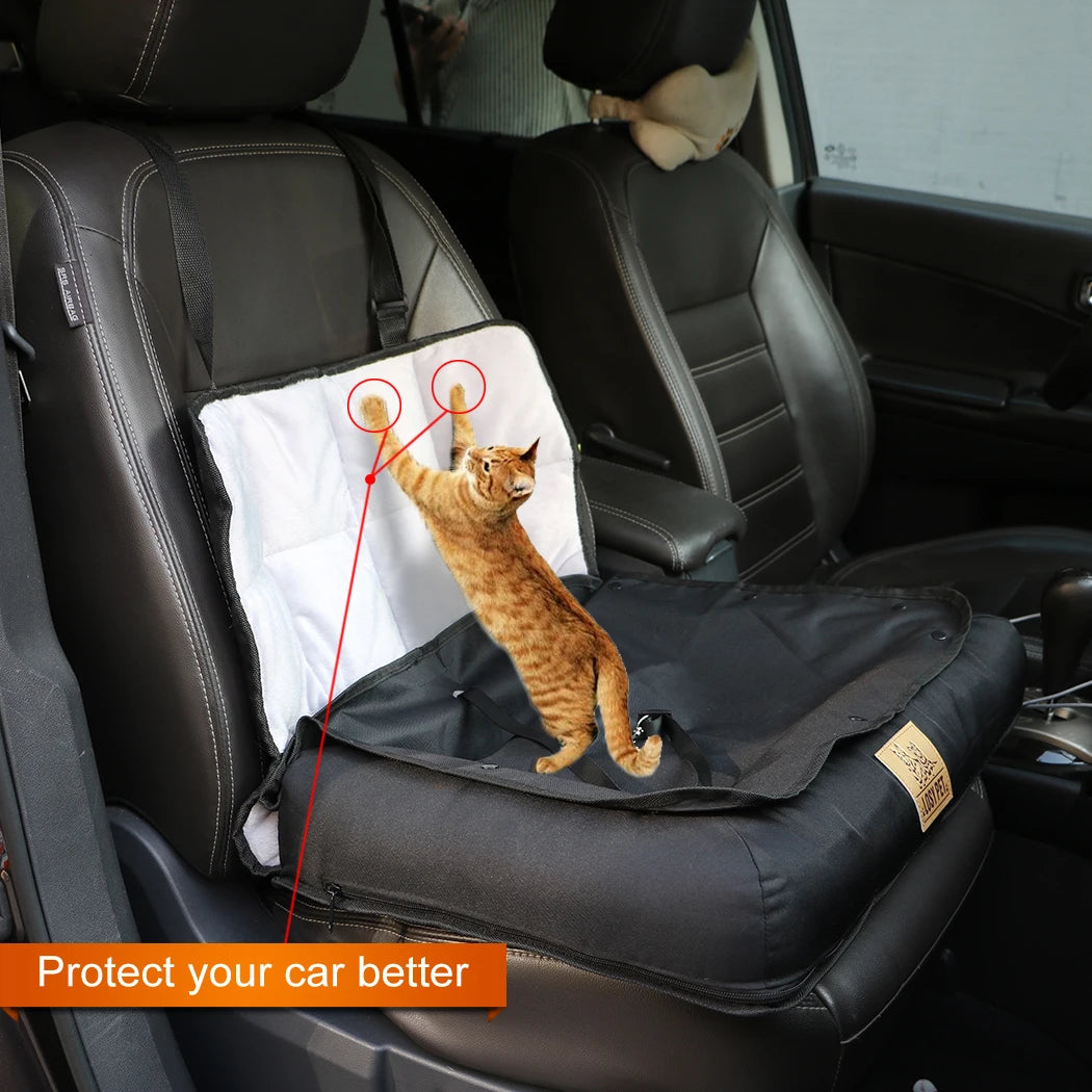 Waterproof Dog Car Seat Pad | Front Seat Cover & Home Bed | Non-Slip | 3 Sizes | Black