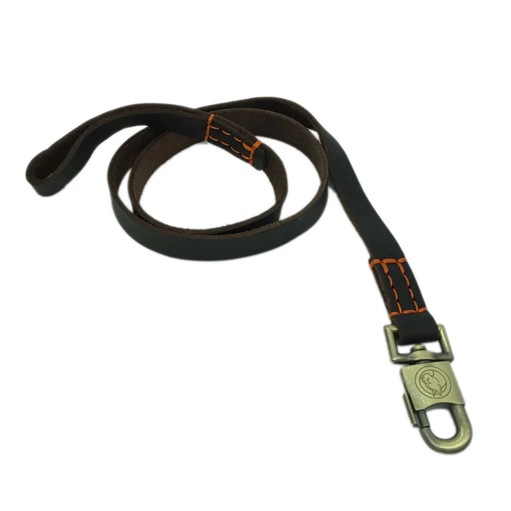 Heavy Duty Real Leather Dog Leash — Hand-Stitched or Braided | 90, 120 & 150cm