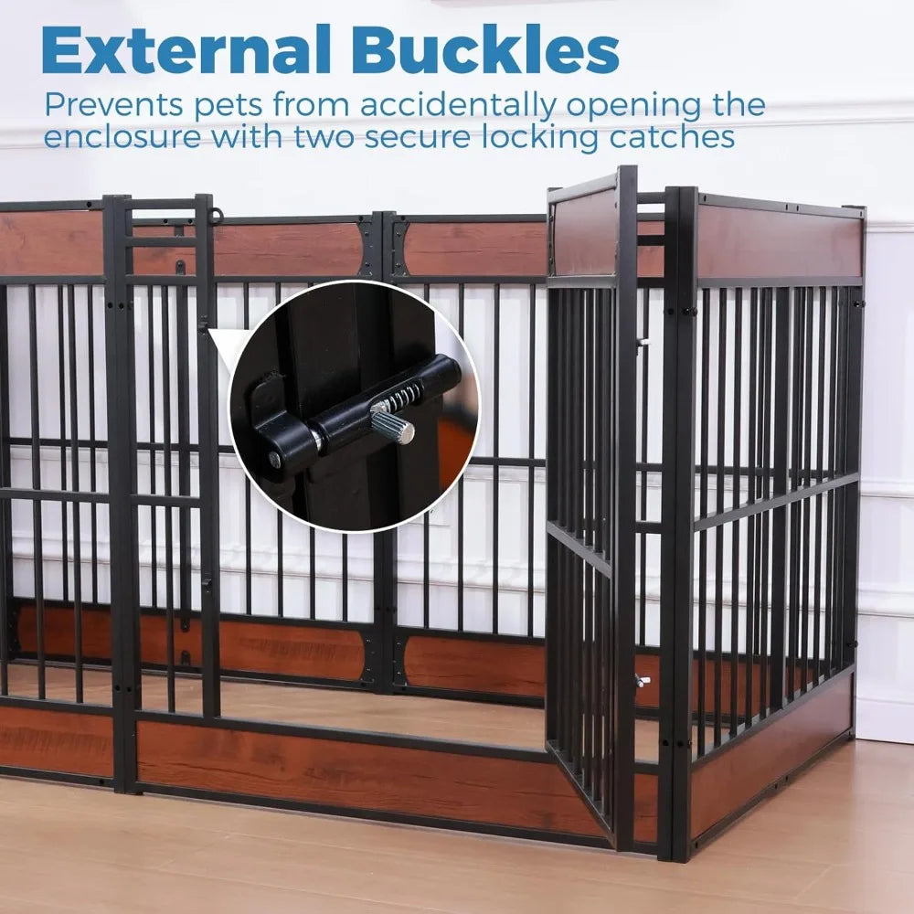 Dog Playpen, 31.5" Height Dog Pen Indoor, Heavy Duty, Safe and Sturdy, Furniture Style Puppy Pen，Customized
