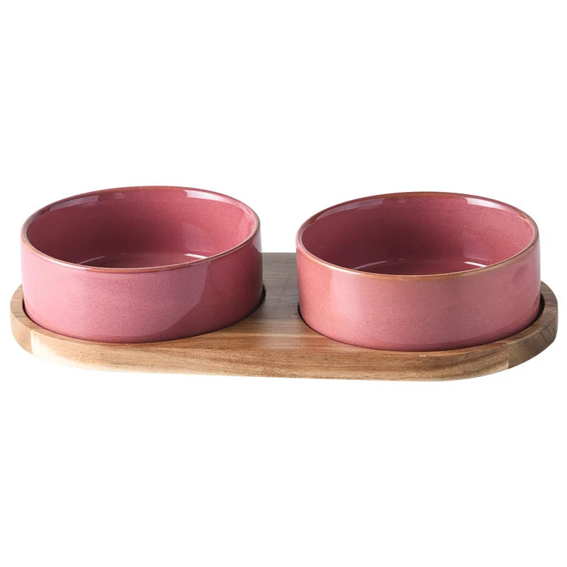 Kiln Glaze Ceramic Dog Bowl | Reactive Finish | Stand & Double Options | 3 Colors | 400ml & 850ml