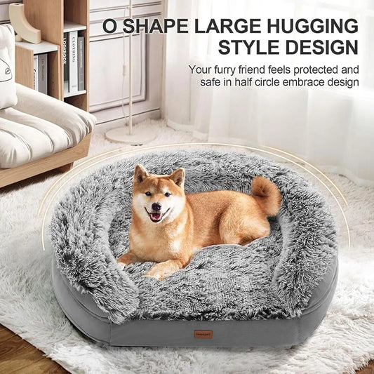 Hartelier Orthopedic Dog Bed | 3.7" Egg-Crate Foam with Removable Washable Cover