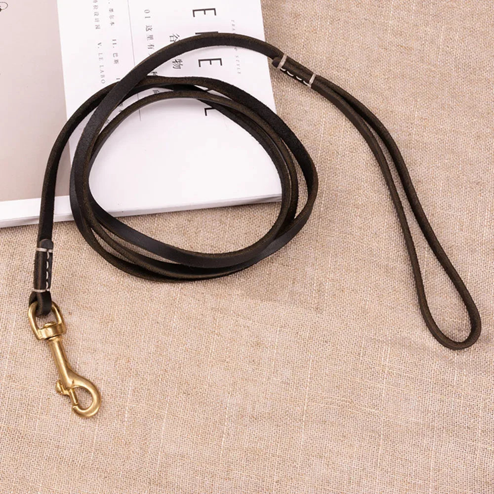 Full-Grain Leather Dog Leash | Training & Walking Leash for Small & Medium Dogs