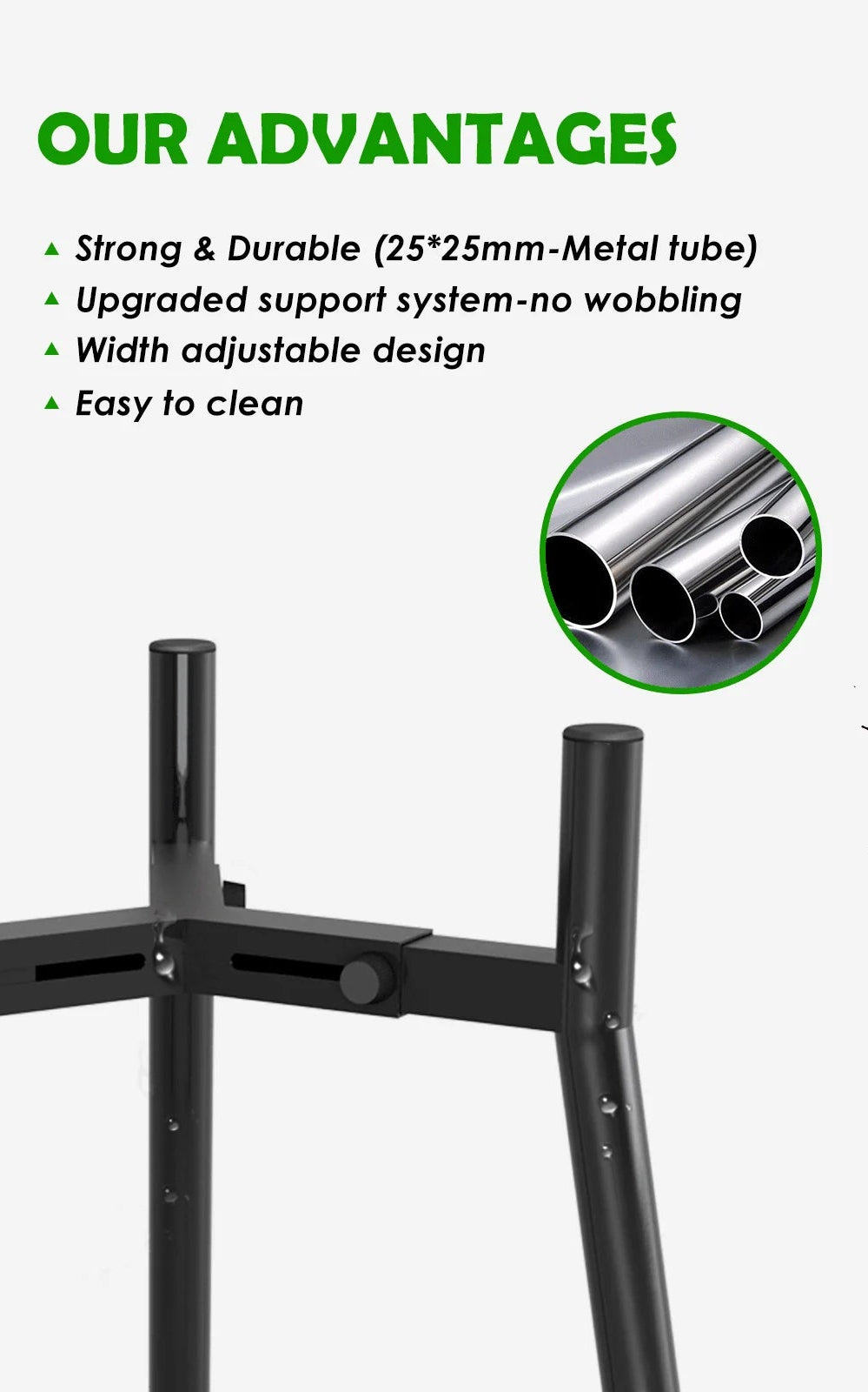 Adjustable Metal Elevated Dog Bowl Stand | 3 Heights | Large Dogs | Bowls Not Included