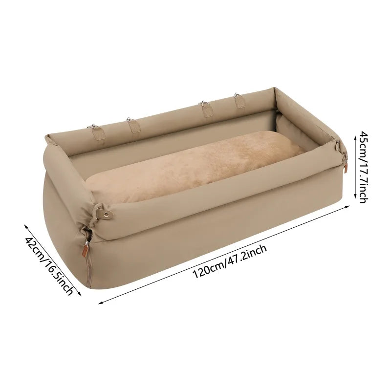 Foldable Dog Car Seat Bed | Anti-Slip, Thickened PP Cotton | Dual-Use Home & Travel