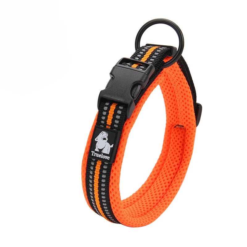 Padded Nylon Dog Collar | Duraflex Buckle | 3M Reflective | 7 Colors | XXS–XXXL