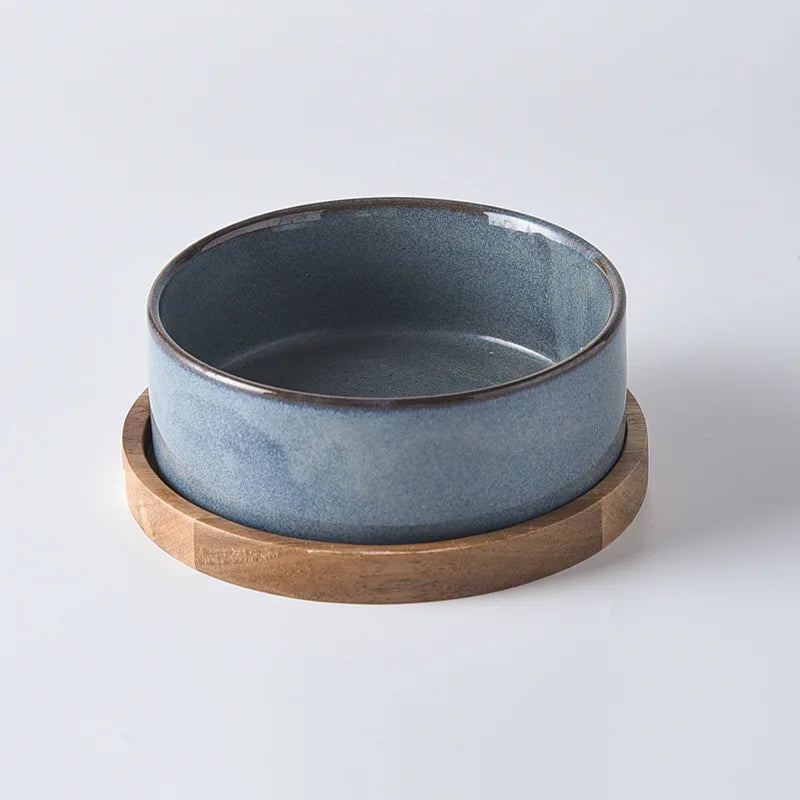 Kiln Glaze Ceramic Dog Bowl | Reactive Finish | Stand & Double Options | 3 Colors | 400ml & 850ml