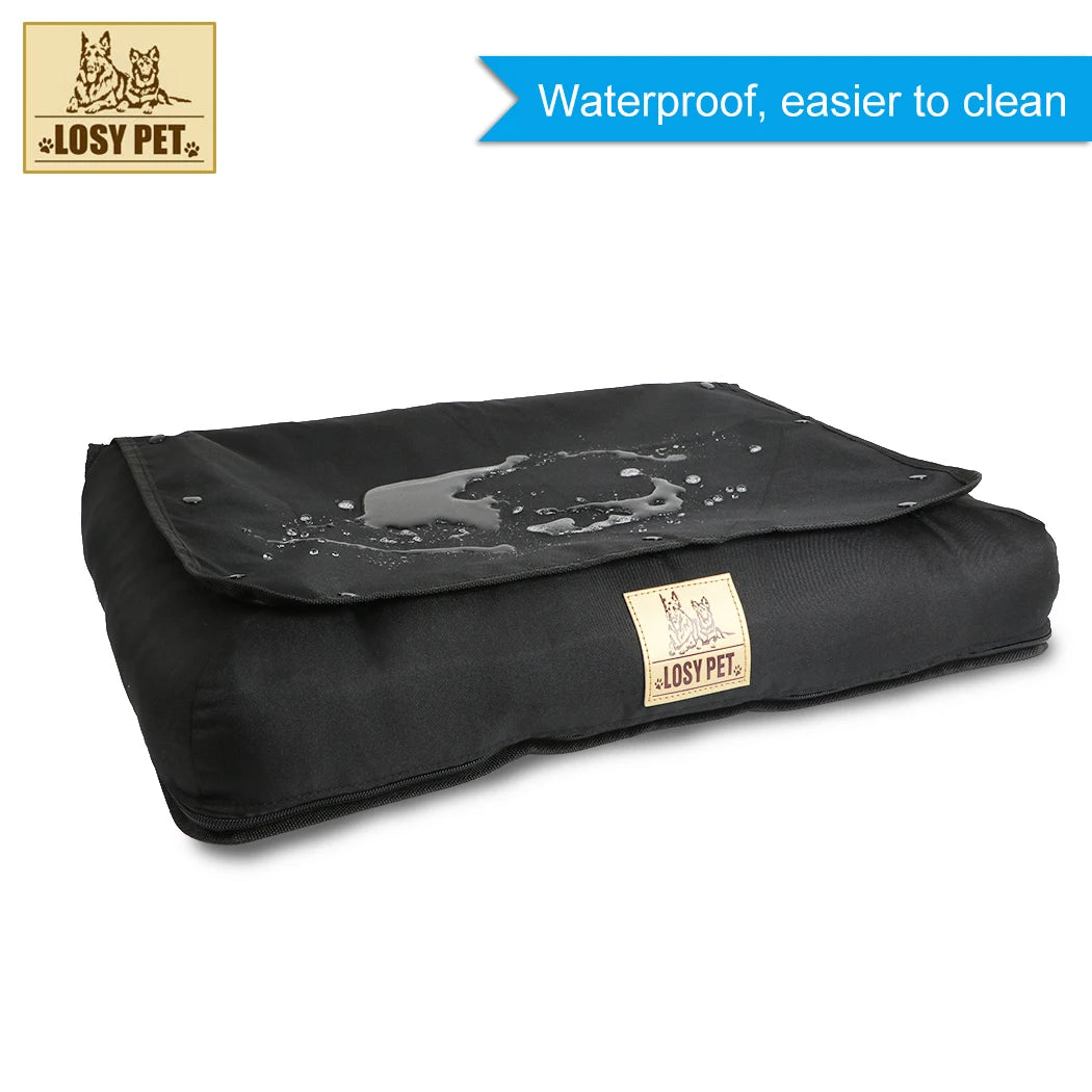 Waterproof Dog Car Seat Pad | Front Seat Cover & Home Bed | Non-Slip | 3 Sizes | Black