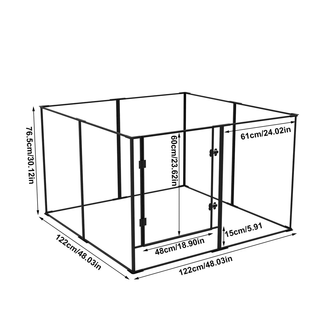 8-Panel Clear Acrylic Dog Playpen | 5th Gen | 3mm Thick | 2 Heights | Indoor | Up to 44lbs
