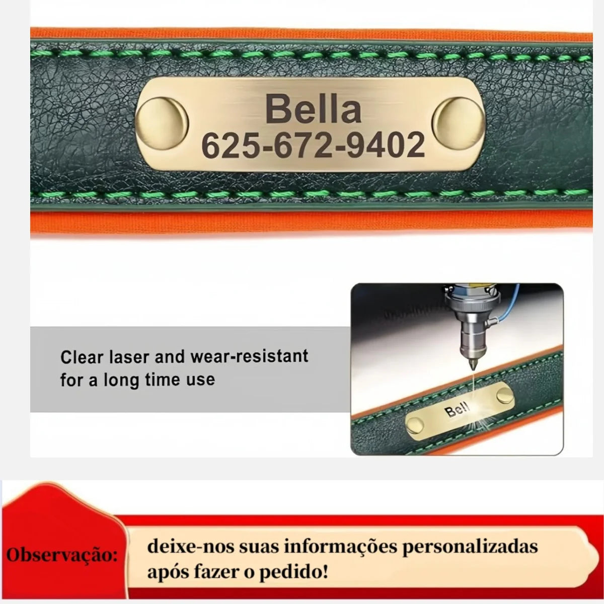 Personalized Leather Dog Collar | Free Name Engraving | Soft Padded | 9 Colors | XS–XL