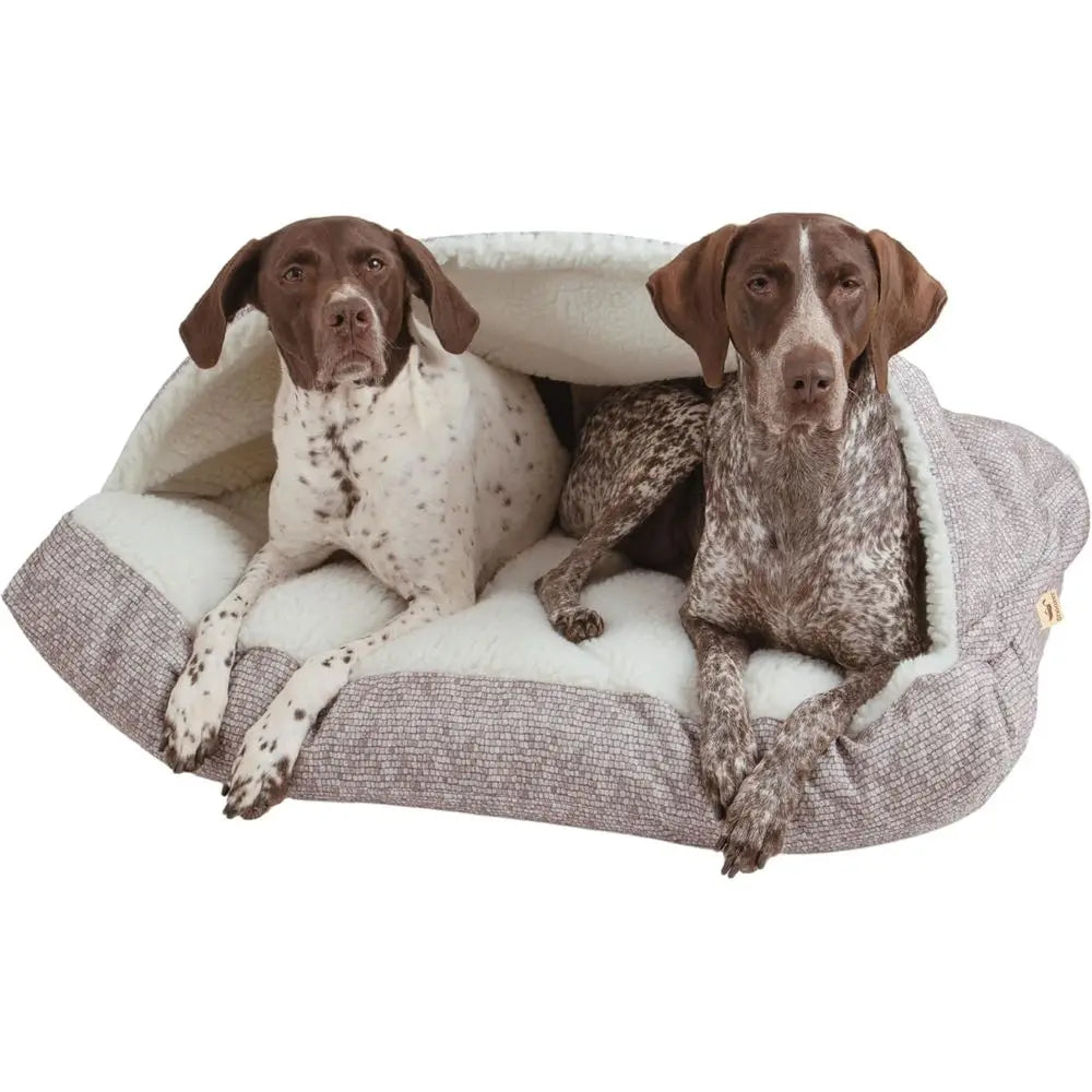 Hartelier Cozy Cave Dog Bed | Calming Burrow Bed with Removable Cover