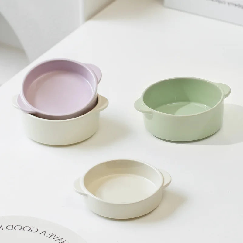 Height-Adjustable Ceramic Dog Bowl | Wooden Stand | Single & Double | 3 Colors | 350ml & 700ml