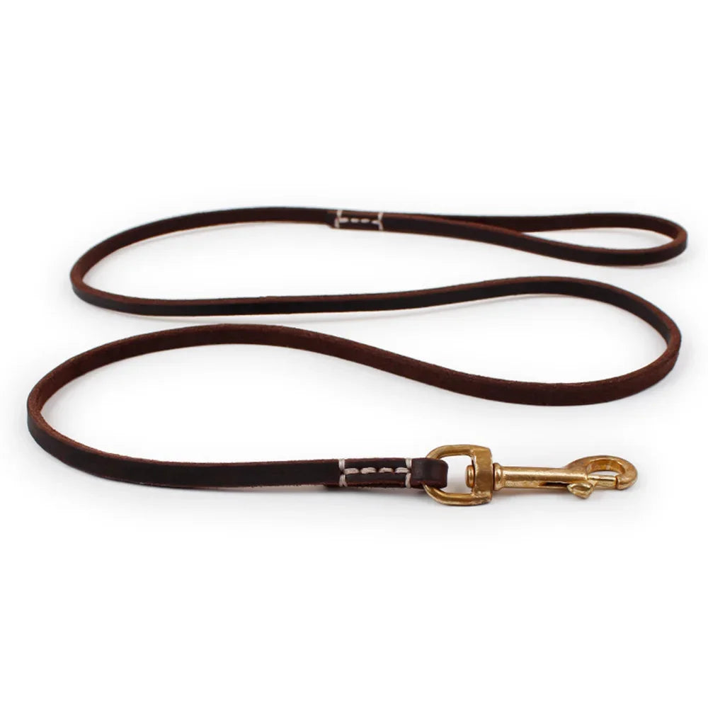 Full-Grain Leather Dog Leash | Training & Walking Leash for Small & Medium Dogs
