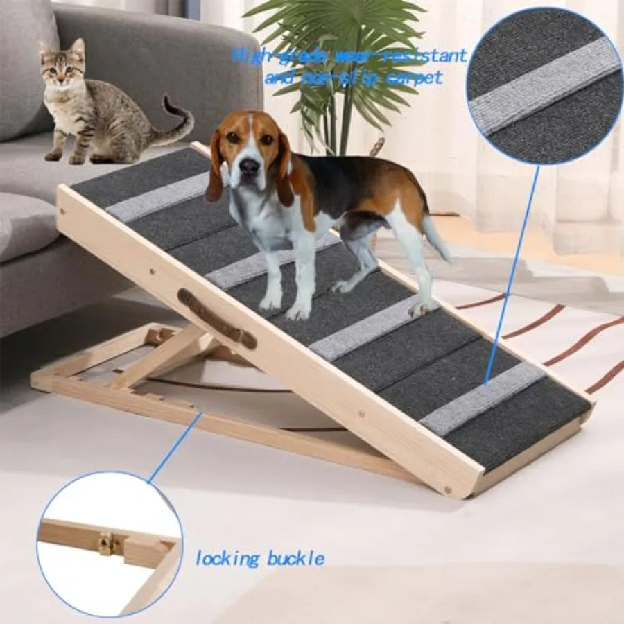 Folding Pet Ramp & Stairs | Non-Slip Surface | Small & Large Dogs