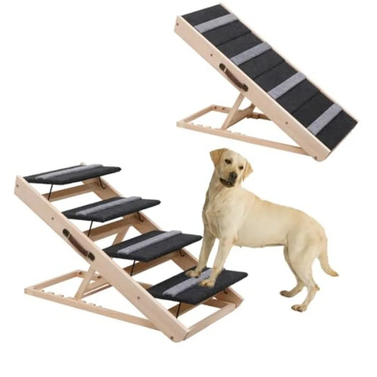 Folding Pet Ramp & Stairs | Non-Slip Surface | Small & Large Dogs