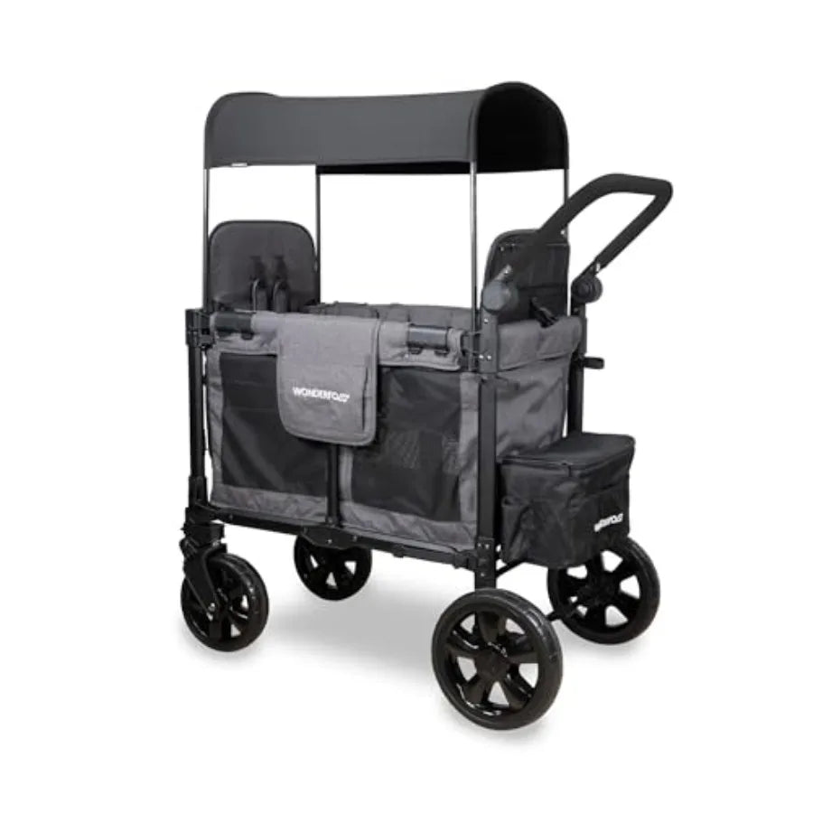 WonderFold W2 Elite Pro Stroller Wagon | Aluminum Frame | Adjustable Canopy | All-Terrain