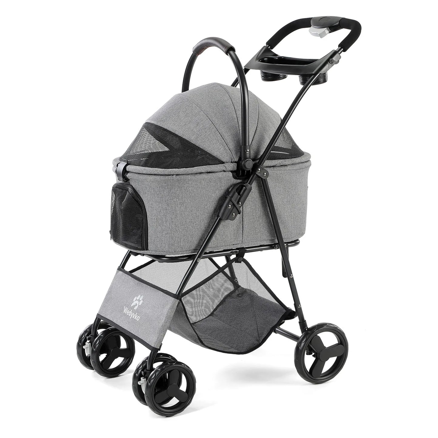 3-in-1 Pet Stroller with Removable Carrier — Foldable, Waterproof, All-Terrain for Dogs