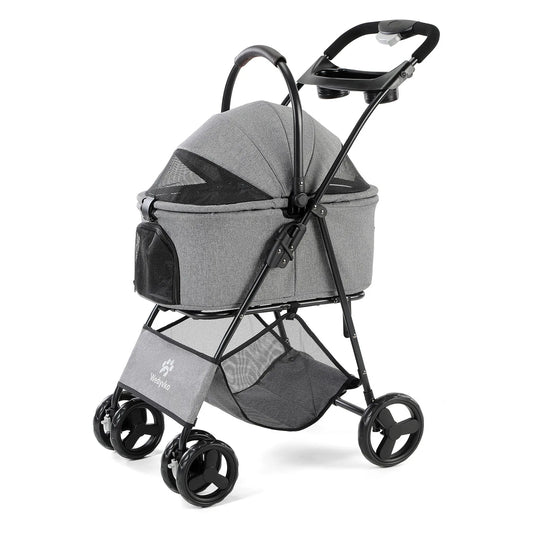 3-in-1 Pet Stroller with Removable Carrier — Foldable, Waterproof, All-Terrain for Dogs