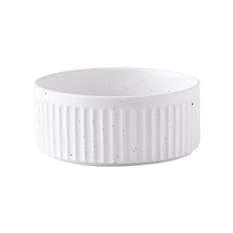 Nordic Ceramic Dog Bowl Set | Single, Double & Triple | Wooden Tray | 3 Colors | 400ml & 850ml
