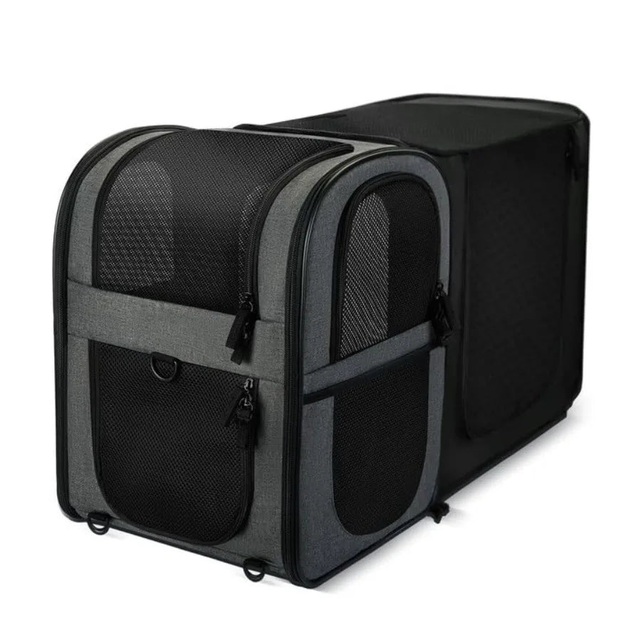 Pet Carrier Backpack | Safety Features & Cushion Back Support | Travel, Hiking & Outdoors