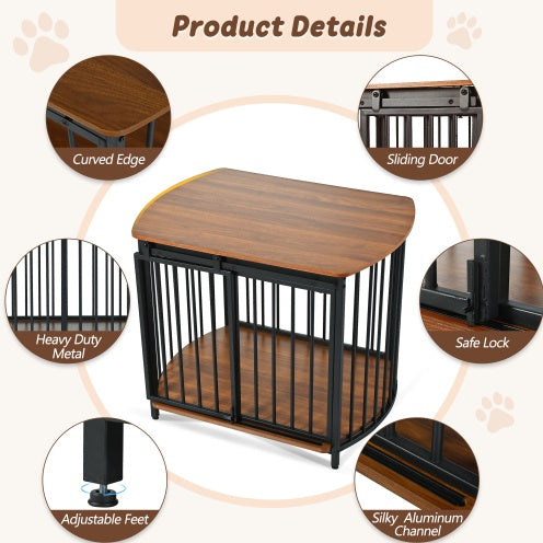 Furniture-Style Dog Crate with Double Doors