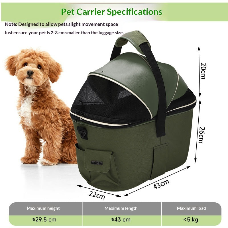 Rear-Mount Dog Bike Basket | Large Canvas Pet Carrier for Bicycles