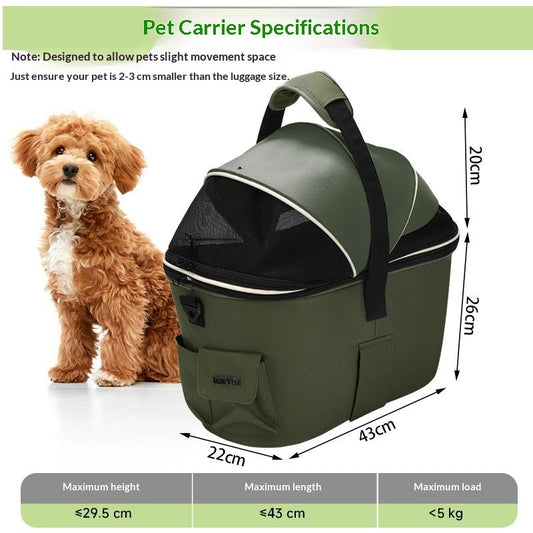 Rear-Mount Dog Bike Basket | Large Canvas Pet Carrier for Bicycles