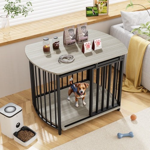 Furniture-Style Dog Crate with Double Doors