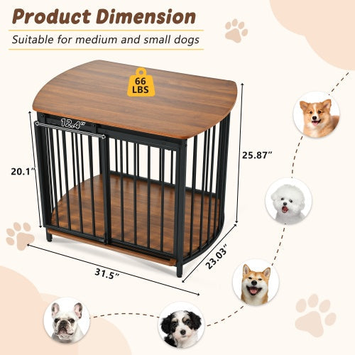 Furniture-Style Dog Crate with Double Doors