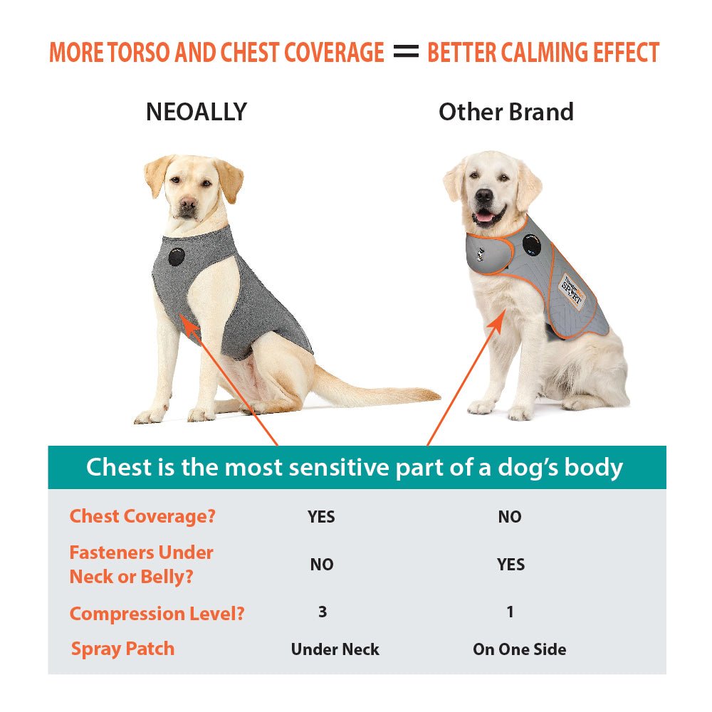 NeoAlly Dog Surgical Recovery Vest — 3-Level Compression, Calming & Wound Protection